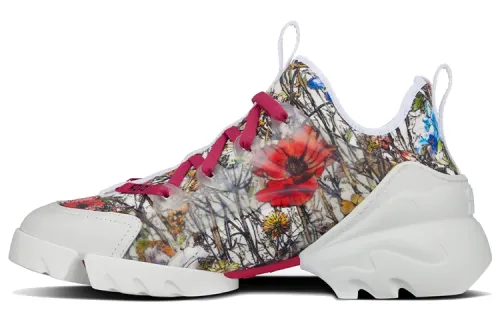 DIOR D Connect Textile, Synthetic Leather Low top Casual Shoes Women's White