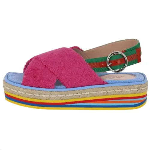 GUCCI One Strap Sandals Women's Red
