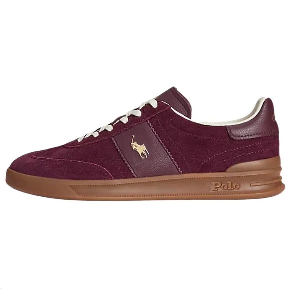 Polo Ralph Lauren Heritage Aera Leather Low top Skateboard Shoes Men's Red