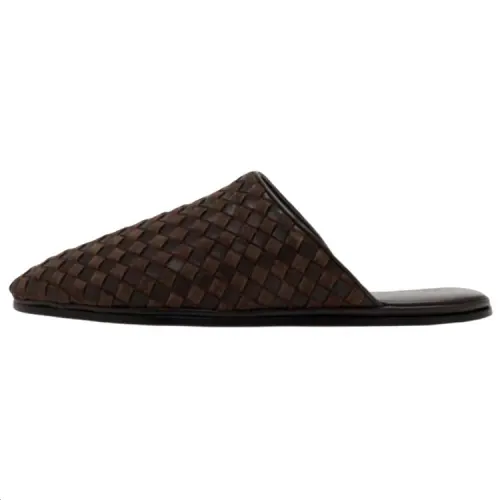 Bottega Veneta Closed Toe Slippers Men's Chocolate Brown