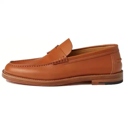 HERMES Charrette Loafers Men's Brown