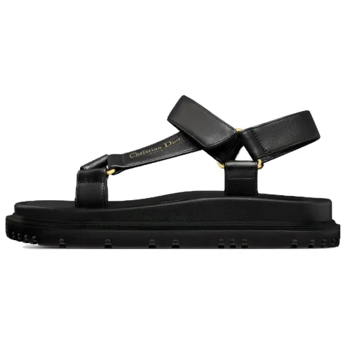 DIOR Dioriviera D Wave Leather Stylish Sandal Women's Black