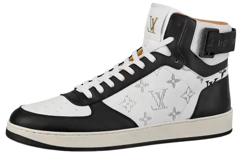 LOUIS VUITTON Lv Rivoli Ankle Sneakers 'White Black'