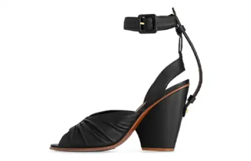 LOUIS VUITTON Olympia One Strap Sandals Women's Black