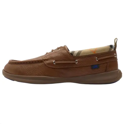 Burberry Decker Calfskin Casual Shoes Men's Brown