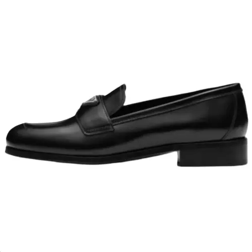 PRADA Leather Loafers 2.5cm Women's Black