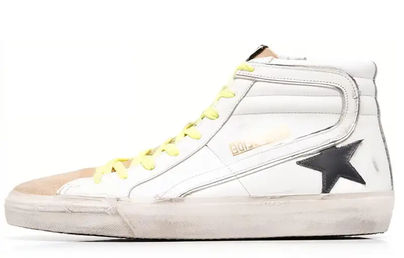 Golden Goose Slide Stylish Skateboarding Shoes Men's White