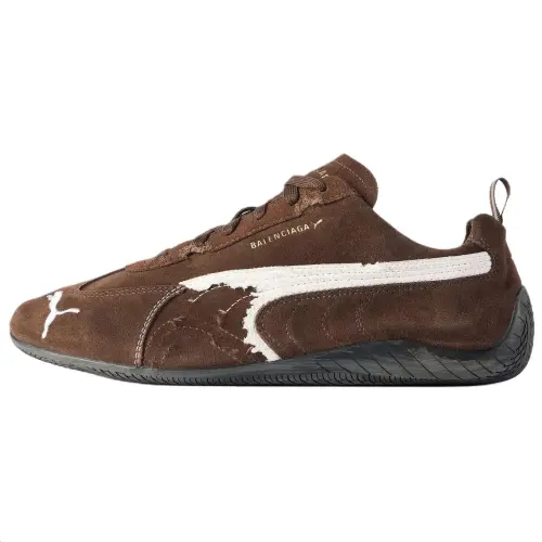 Balenciaga x PUMA Speedcat Thin Sole Shoes, German Army Trainers, Racing Shoes Cow Split Leather Low top Casual Shoes