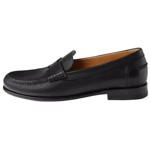 HERMES Kennedy Calfskin Loafers 2.2cm Women's Black