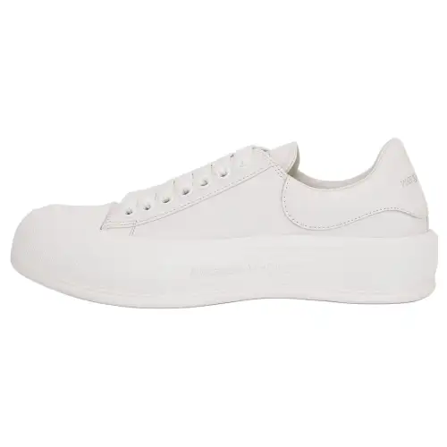 Alexander McQueen Deck Lace Up Plimsoll Sneakers 'Cream White'