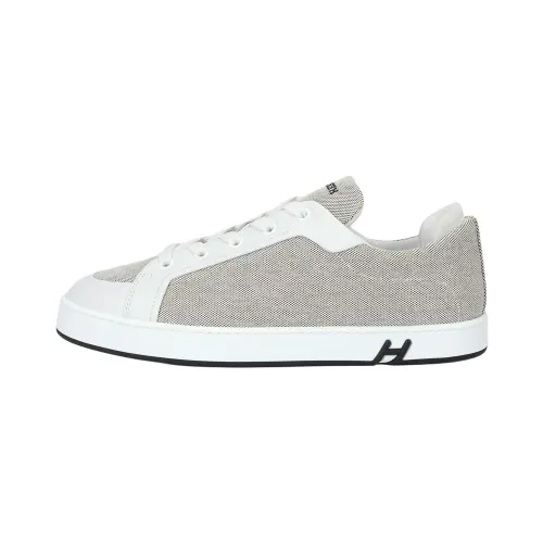 HERMES Kid Low top Canvas Shoes Women's Gray