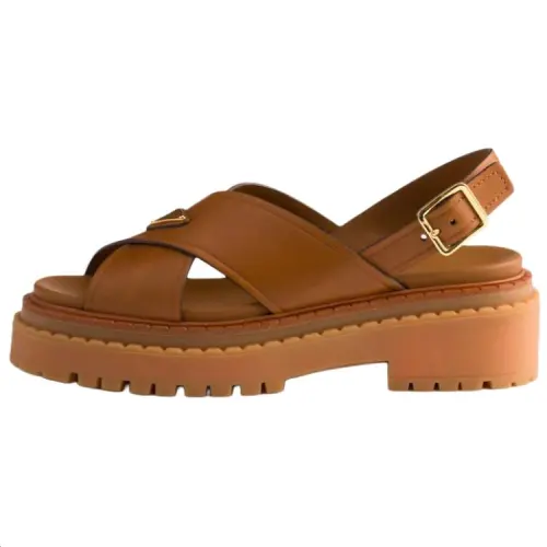PRADA One Strap Sandals 5.5cm Women's Brown