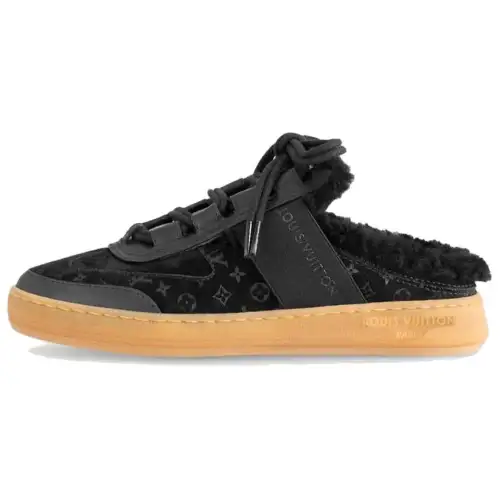 LOUIS VUITTON Lous Rubber Sole No Special Function Closed Toe Slippers Women's Black