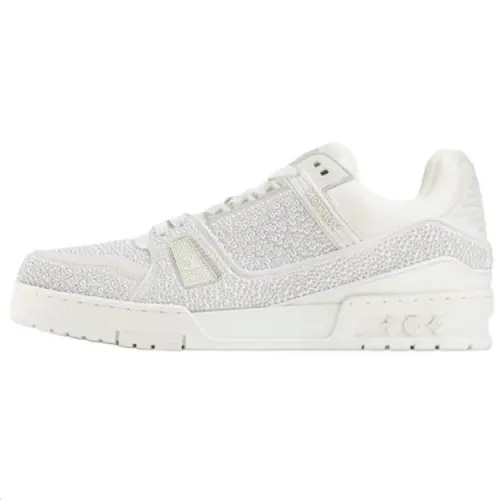 LOUIS VUITTON Trainer Low top Skateboard Shoes Men's White