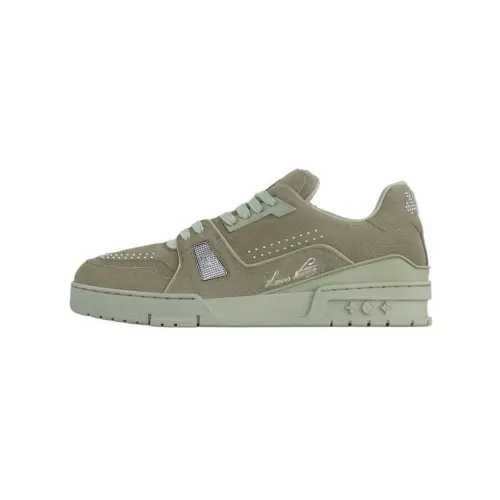 LOUIS VUITTON Trainer 2025 Spring Men's Collection Low top Skateboard Shoes Men's Green