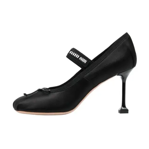 MIU MIU 85mm Ballerina-toe Satin Pumps