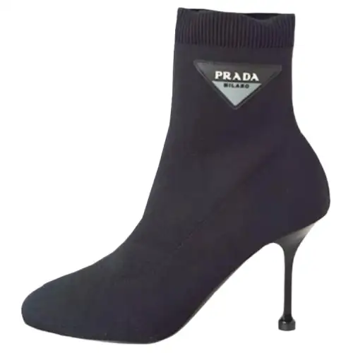 PRADA Fabric Ankle Boots Women's Black