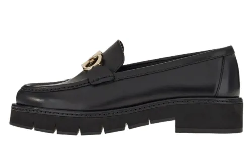 FERRAGAMO Gancini Women's Casual Shoes Women's Black