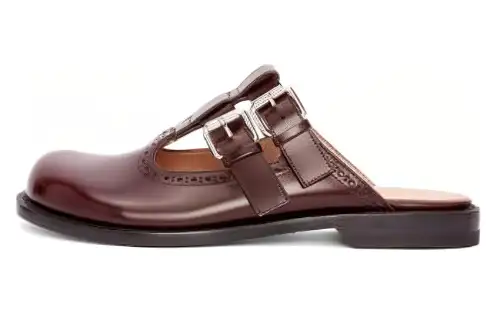 LOEWE Campo Closed Toe Slippers Women's Coffee