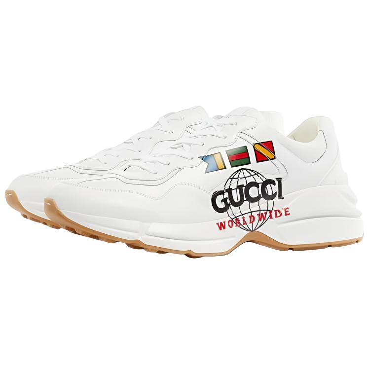 Женские кроссовки Gucci Rhyton Gucci Worldwide (белые) — фото 2