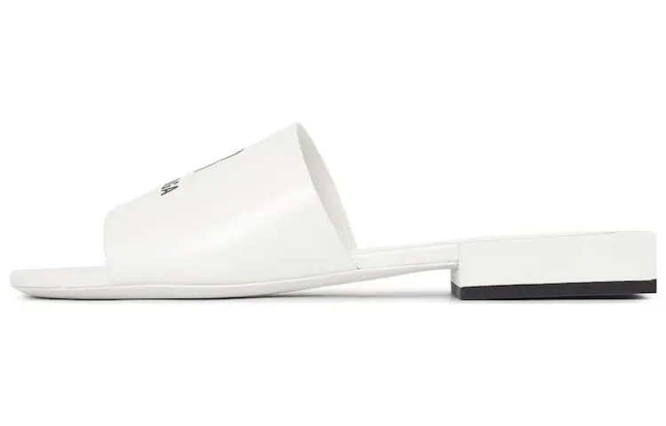 Balenciaga Box Slide Slippers Women's White