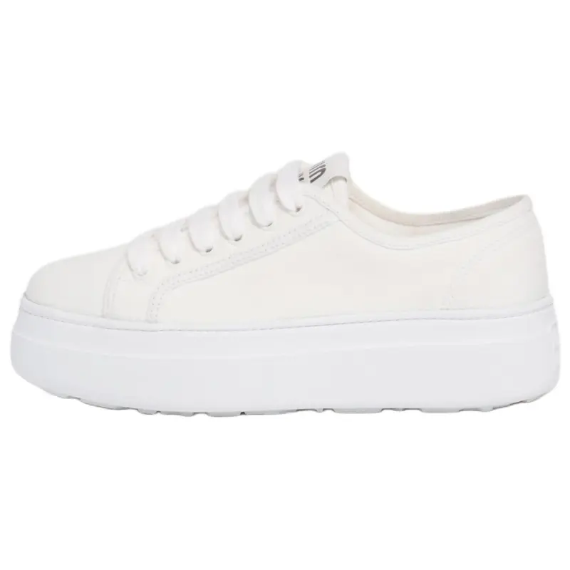 MIU MIU Denim Low top Skateboard Shoes Women's White