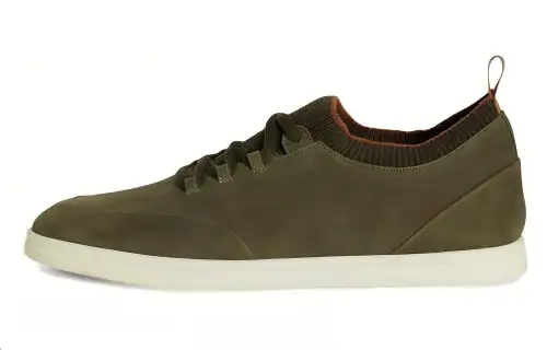 Loro Piana Leather Low top Skateboard Shoes Men's Green