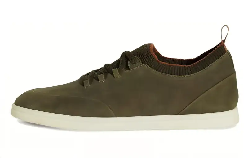 Loro Piana Leather Low top Skateboard Shoes Men's Green