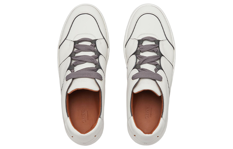 Ermenegildo Zegna Tiziano Skateboard Shoes Men's Low Top White