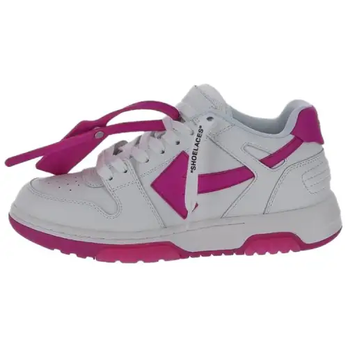 OFF WHITE Out Of Office Calf Leather 'White Purple' Women's