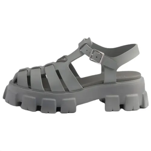 PRADA Monolith Roman Sandals 5CM Women's Gray