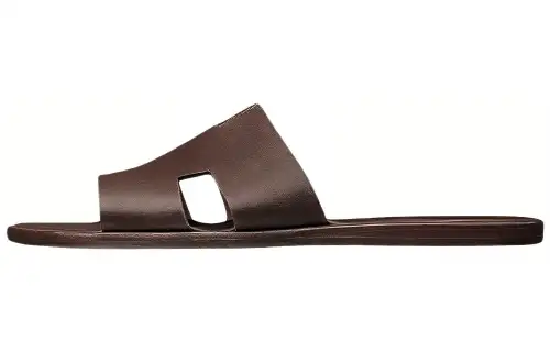 HERMES Izmir Sandal Moka Smooth Calfskin Leather