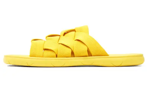 Bottega Veneta Plat Slide Slippers Men's Bright Yellow