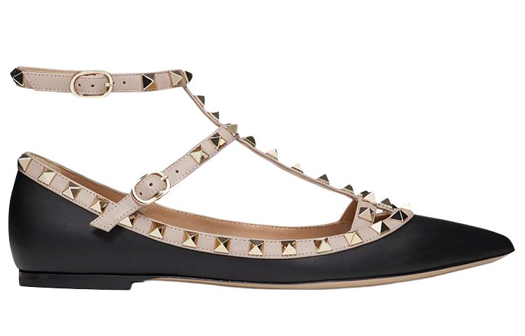 Valentino Rockstud Women's Casual Shoes Women's Black Gold