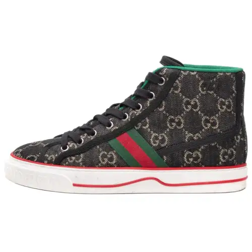 GUCCI Tennis 1977 High top Canvas Shoes Women's Black