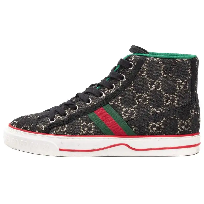 GUCCI Tennis 1977 High top Canvas Shoes Women's Black