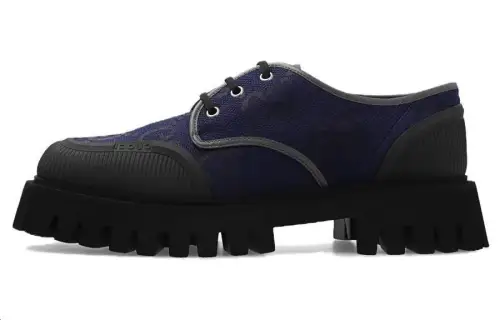 GUCCI GG Lace Up Shoes 'Navy' Women's