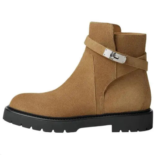 HERMES Jeff Ankle Boots Men's Brown