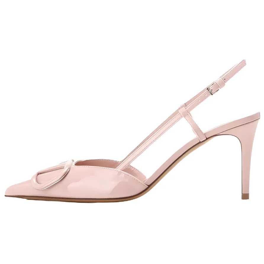 Valentino VLogo Signature Pointed Toe Slingback Pumps