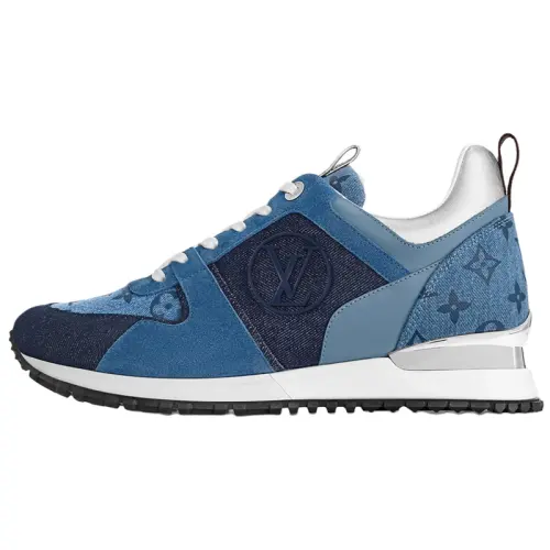 LOUIS VUITTON Run Away Denim Low top Sports Casual Shoes Women's Blue