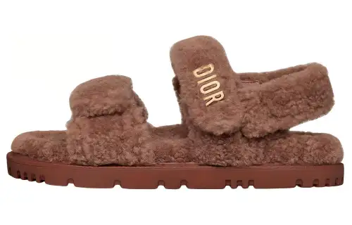 DIOR DiorAct One Strap Sandals Women's Rusty Red
