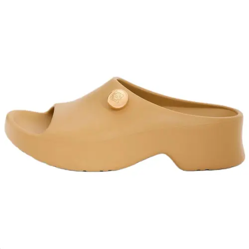LOEWE Pebble Slip Resistant Slide Slippers 4cm Women's Gold