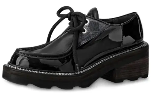 LOUIS VUITTON Beaubourg Platform Shoes Women's Black