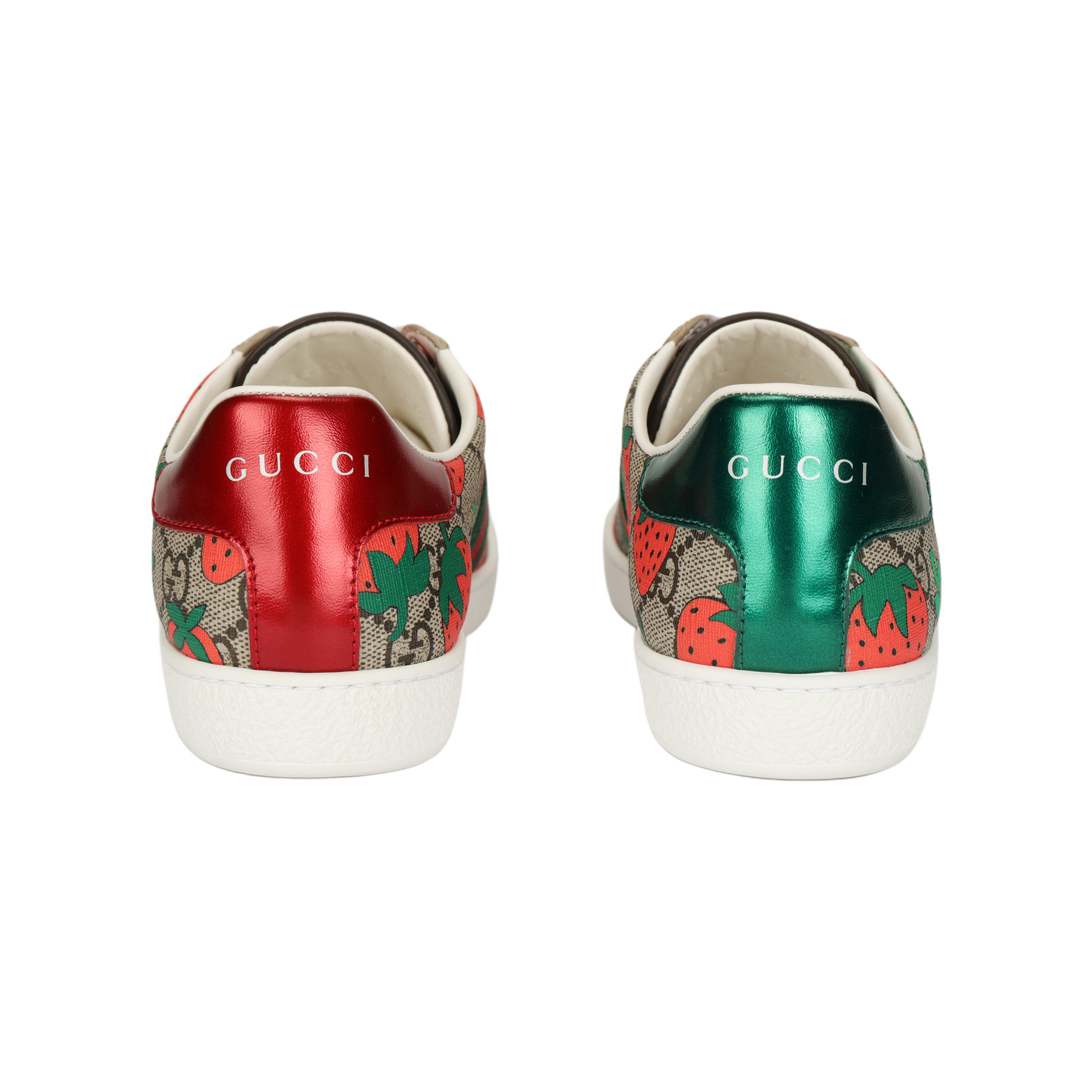 Женские кеды Gucci Ace (бежевые) — фото 4