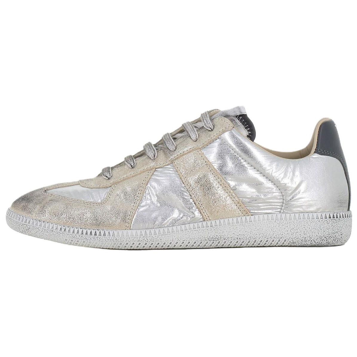 Мужские кеды Maison Margiela Replica Iridescent (серебристые)