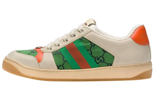 GUCCI Screener Canvas Stylish Skateboarding Shoes Women's Traffic Lights