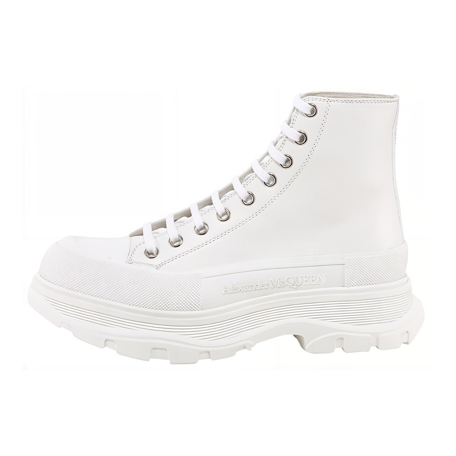 Мужские ботинки Alexander McQueen Tread Slick (белые)