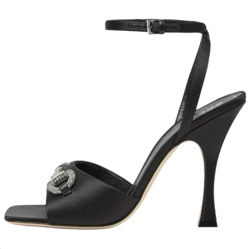GUCCI Horsebit One Strap Sandals 10.5cm Women's Black