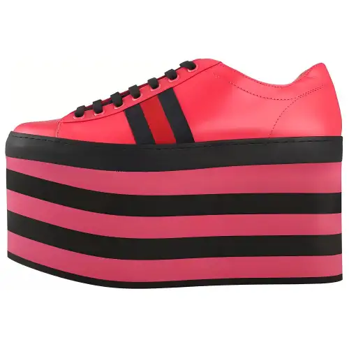 GUCCI Multicolor Low top Stylish Skateboarding Shoes Women's Red Black