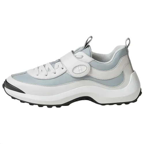 HERMES Loop Low top Casual Shoes 4cm Women's Sea Blue & White